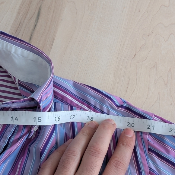 🦈Paul & Shark Purple and Blue Casual Button Down Shirt🇮🇹 - Picture 11 of 13